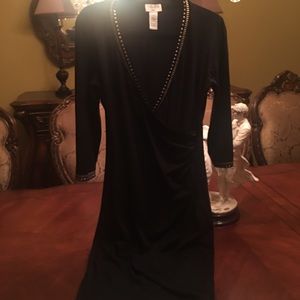 Black Dress long sleeve Medium holiday dress EUC